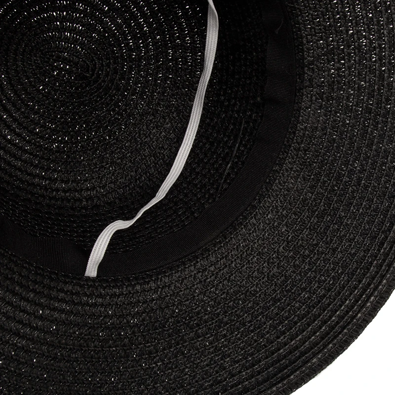 

New Solid Straw Hat Women's Summer Beach Seaside Travel Sunshade Hat Outdoor Vacation Anti Ultraviolet Big Brim Bowknot Sun Hat
