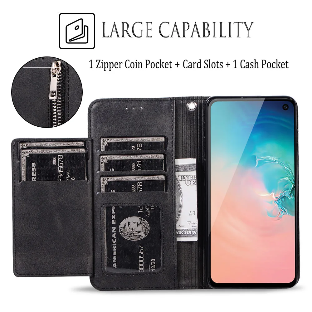 LAPOPNUT противоударный кожаный чехол с магнитной застежкой для Samsung Galaxy S20 Ultra S9 S8 S10