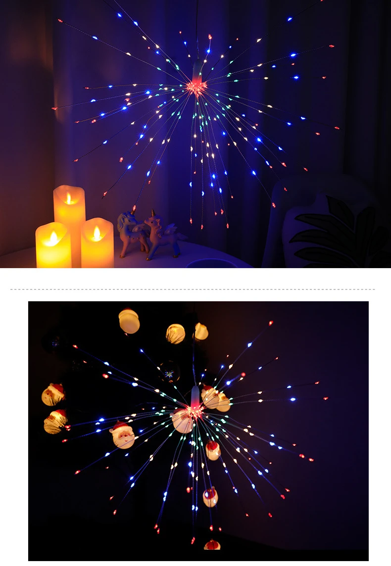 Висит стилизованные под языки пламени светодиодный фея светильник Starburst лампа