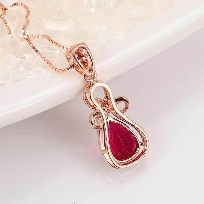 Женское ожерелье из драгоценных камней цвета розового золота 14 к | Украшения и