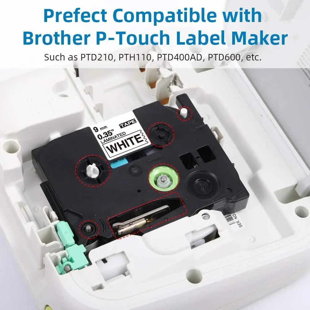 9 мм лента для маркировки TZe 621 черный на желтом цвете ламинированная этикетка Tze621