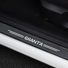 4 шт., карбоновые наклейки на дверные пороги автомобиля Lada Granta