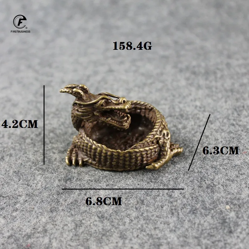Античные медные китайские украшения в виде дракона ретро латунная Чистящая