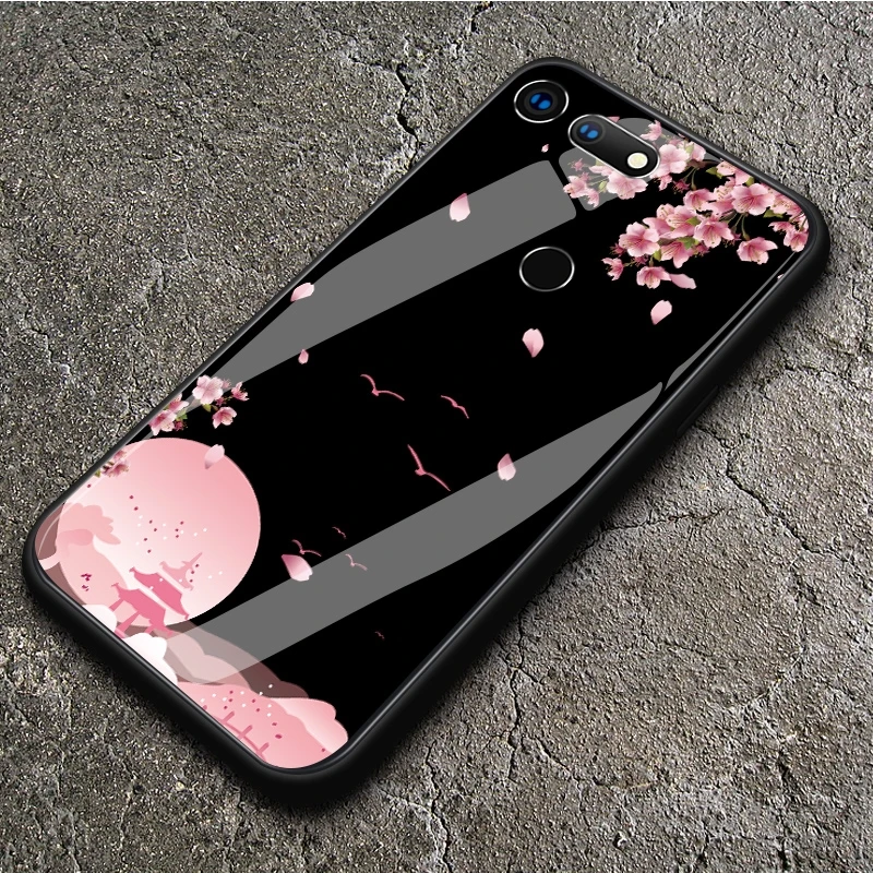 

Flower Tempered Glass Case For Huawei Honor 7A 7C 7S 7X 8A 8C 8S 8X 9A 9C 9S 9X Pro 10i 20i 10 Lite 20 Lite 20s View 10 View 20