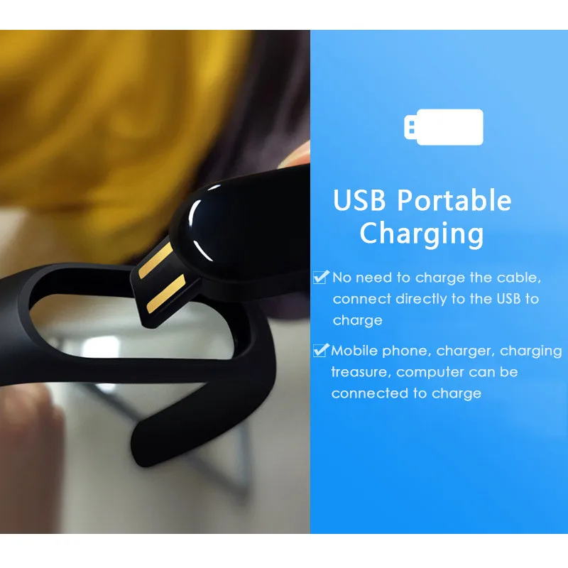 Dropshipping Silicone Wrist Strap Adjustable Bracelet Clasp For Original M3 USB Charging Smart Wristband Smart Accessories