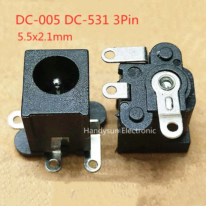 DC-005 DC531 5 5x2 1 мм розетка постоянного тока квадратная основа вертикальная нашивка