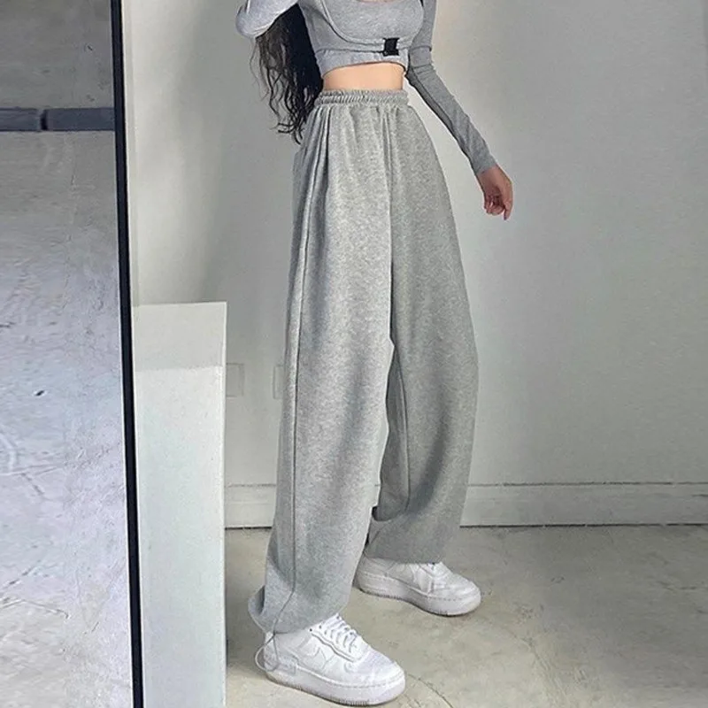 

Джоггеры Для женщин Harajuku карго штаны-шаровары с широкими штанинами Штаны уличная Высокая талия брюки Pantalon Femme размера плюс впитывает пот и Ш...