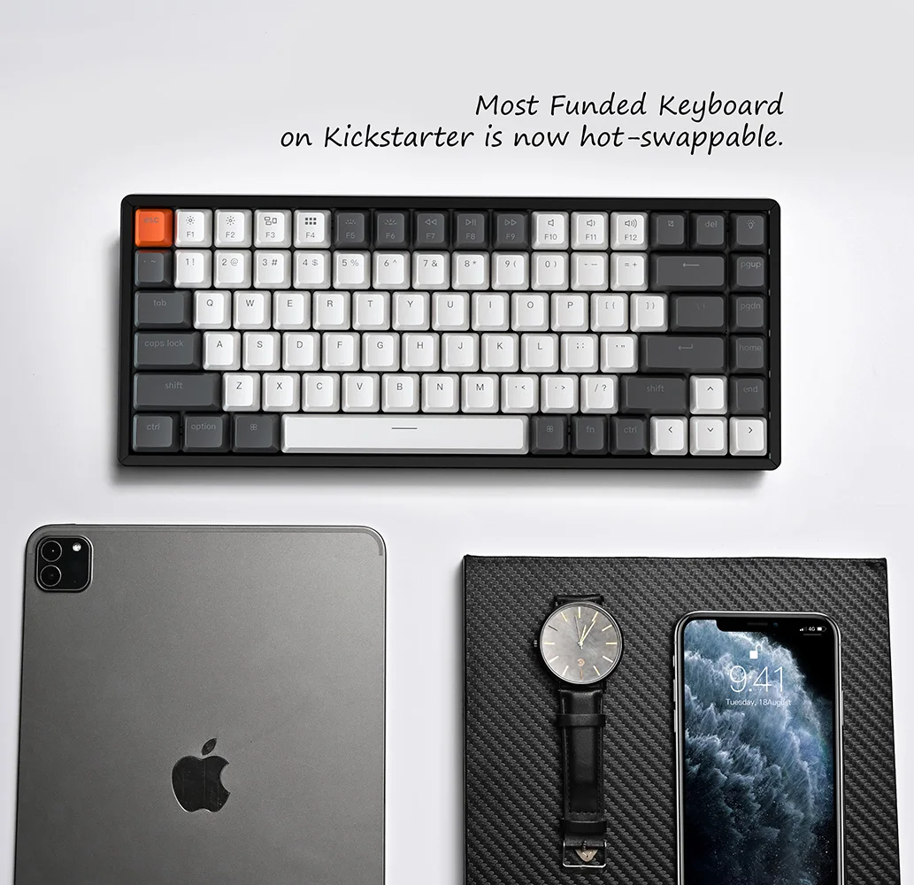 Беспроводная механическая клавиатура Keychron K2 CXH Bluetooth 84 клавиши Gateron популярный