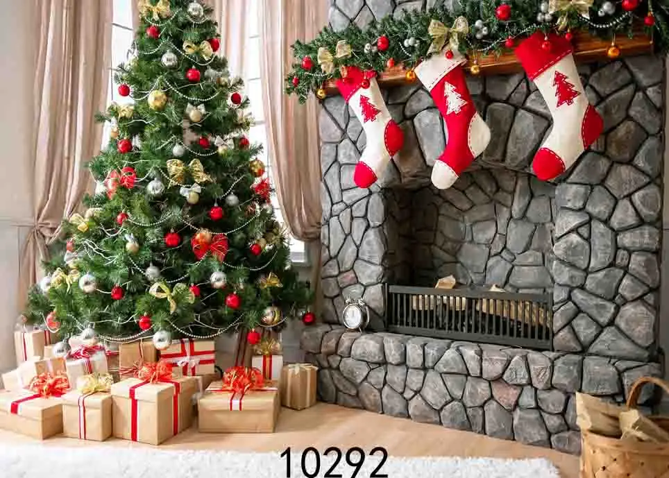 

SHENGYONGBAO Art Fabric Photography Backdrops Prop Christmas day Christmas Tree Theme Photo Studio Background ST-04