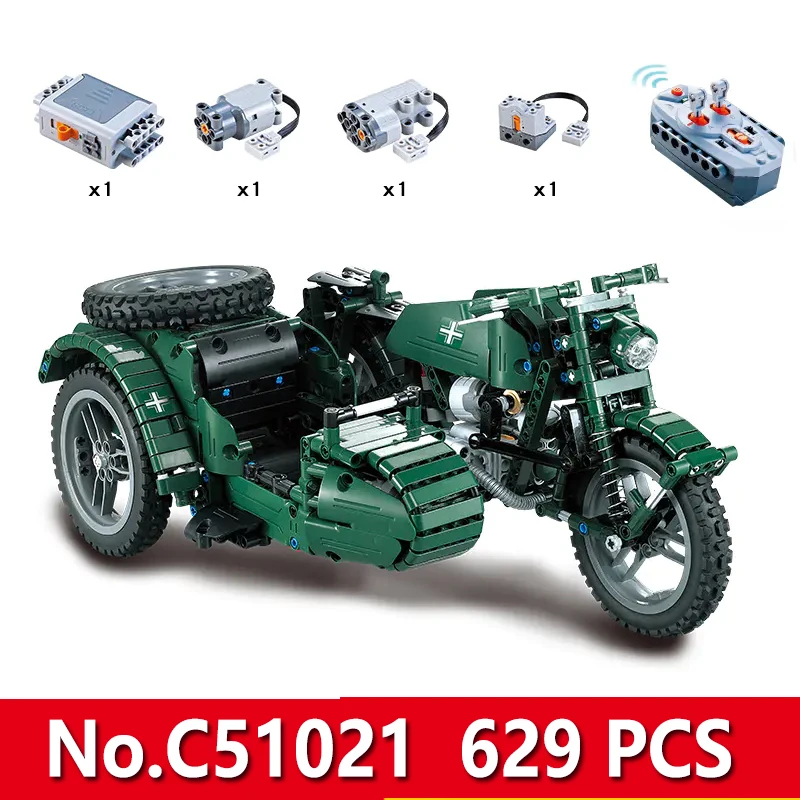 Cada RC мотоциклы строительные блоки городской техники военный немецкий WW2 война