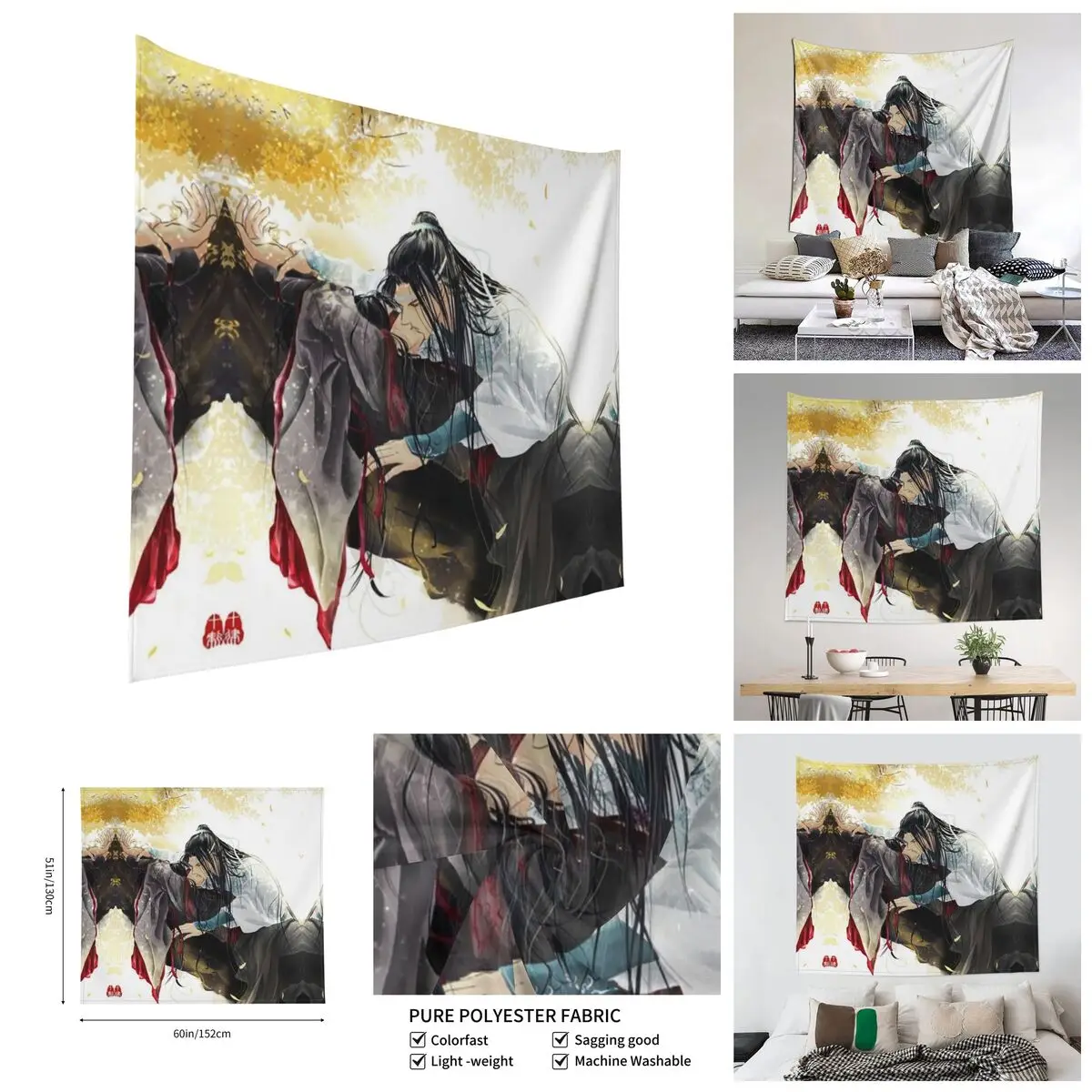 

The Untamed Bromance Tapestry Novelty Tapestries Print Humor Graphic The Untamed wall paintings