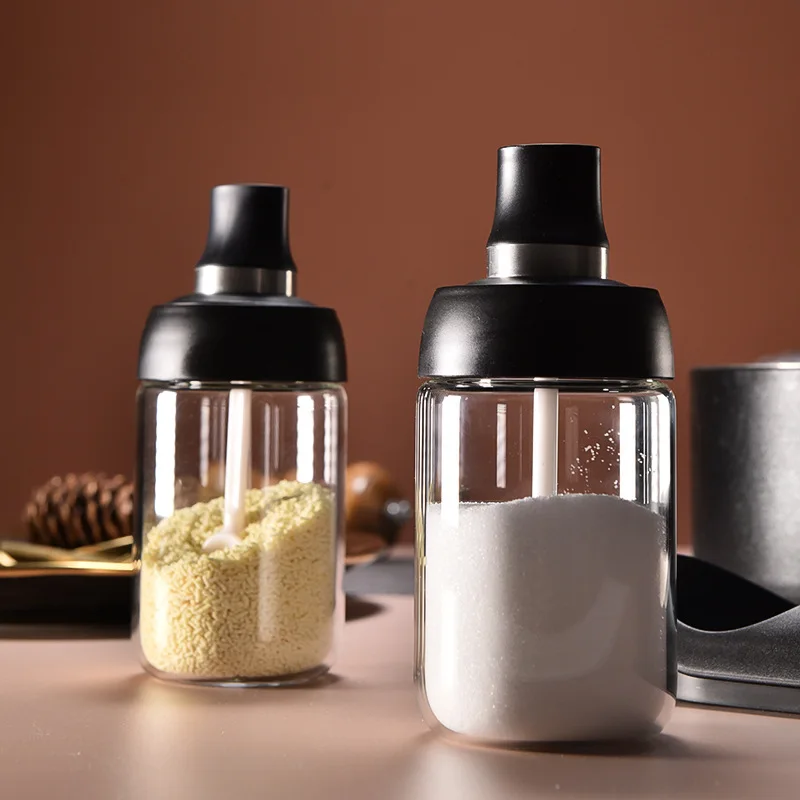 Приправа банка для соли специй пластиковые ПП приправы бутылки с ложкой кухонные