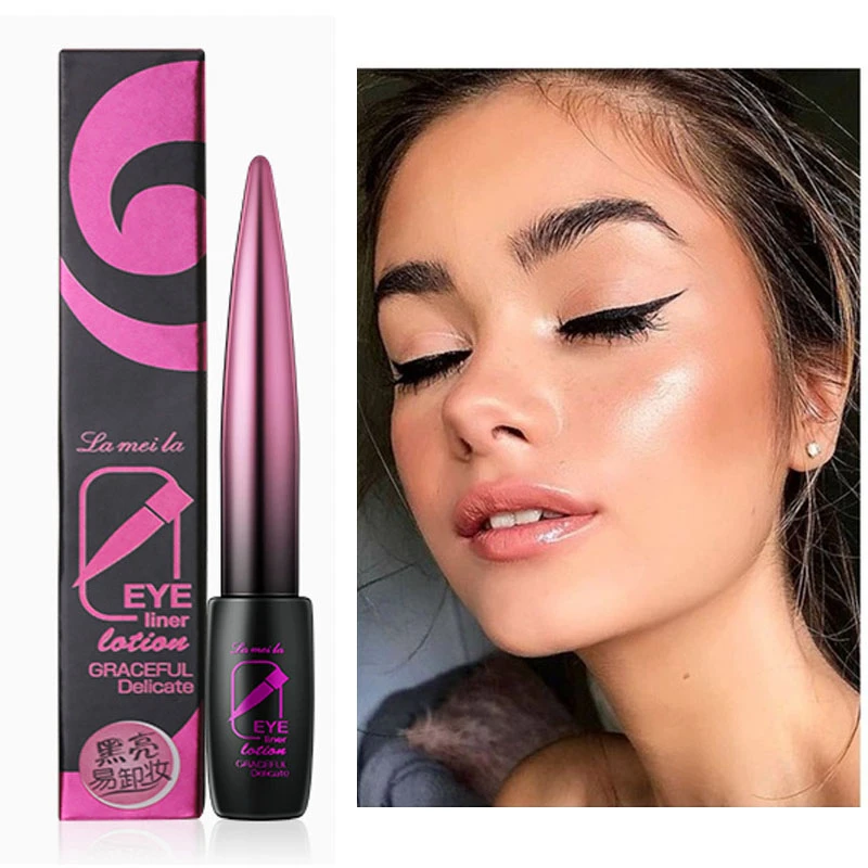 Черная Подводка для глаз жидкая Водостойкая карандаш макияжа стойкий быстро