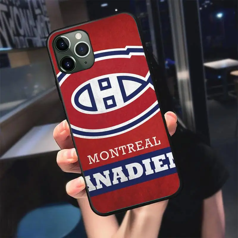 

Montreal Ice Hockey Canadien Phone Case For Black-Iphone 5 5s se 6 6s 7 8 11 12 X Xs Xr Pro Plus Max Mini Cover