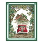 Набор для вышивки крестиком Joy Sunday, Набор для вышивки крестиком 14 карат, холст с рисунком лесного пейзажа, набор для рукоделия