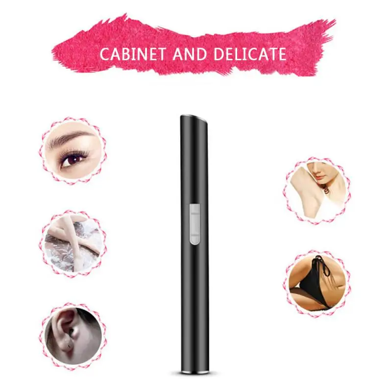 

Black Electric Face Eyebrow Scissors Hair Trimmer Mini Portable Women Body Shaver Remover Blade Razor Epilator TSLM1