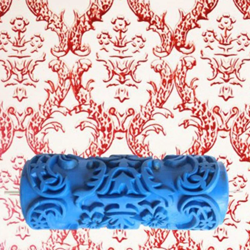

Pattern Brush Decorative Texture Roller with Embossed Plastic Handle with Monochrome Painting Machine for Wall Decoration