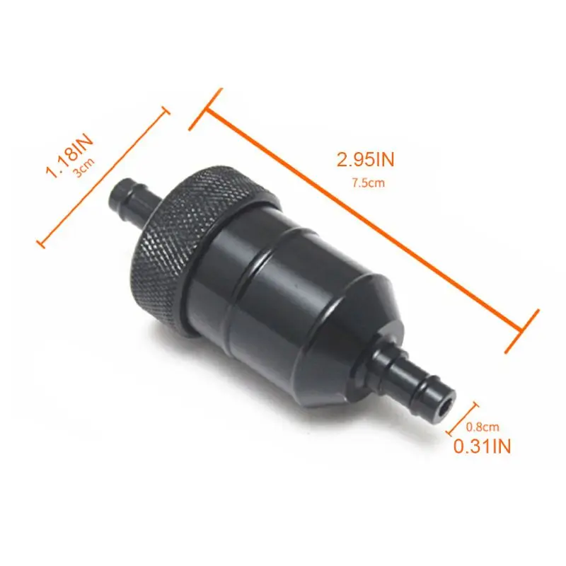 

CNC Aluminium Alloy Universal 8mm Petrol Gas Fuel Filter Cleaner for Motorcycle
