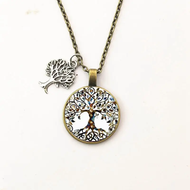 1 шт. новейшее массивное Ожерелье Древо жизни художественное фото стеклянный