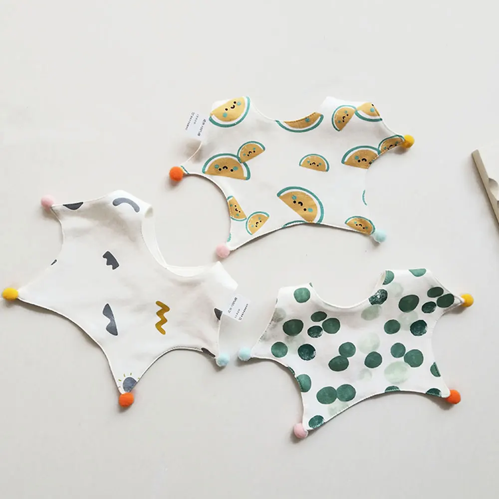 

3Pcs Baby Bibs Scarf Cotton Saliva Towel Mommy Feeding Clothes Cartoon Cute Newborn Bandana Bibs Boys Girls Baby Eating Clothes