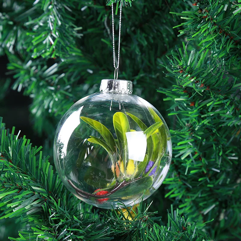 

60pcs/pack Diameter=3cm Transparent Glass Pendant Christmas Day Glass Globe Wedding Decoration Glass Hanger