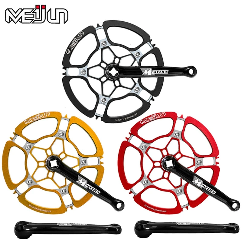 

MEIJUN 104BCD MTB Road Bicycle Crankset 170mm Crank Chainring 45T Square Crank Aluminum Alloy