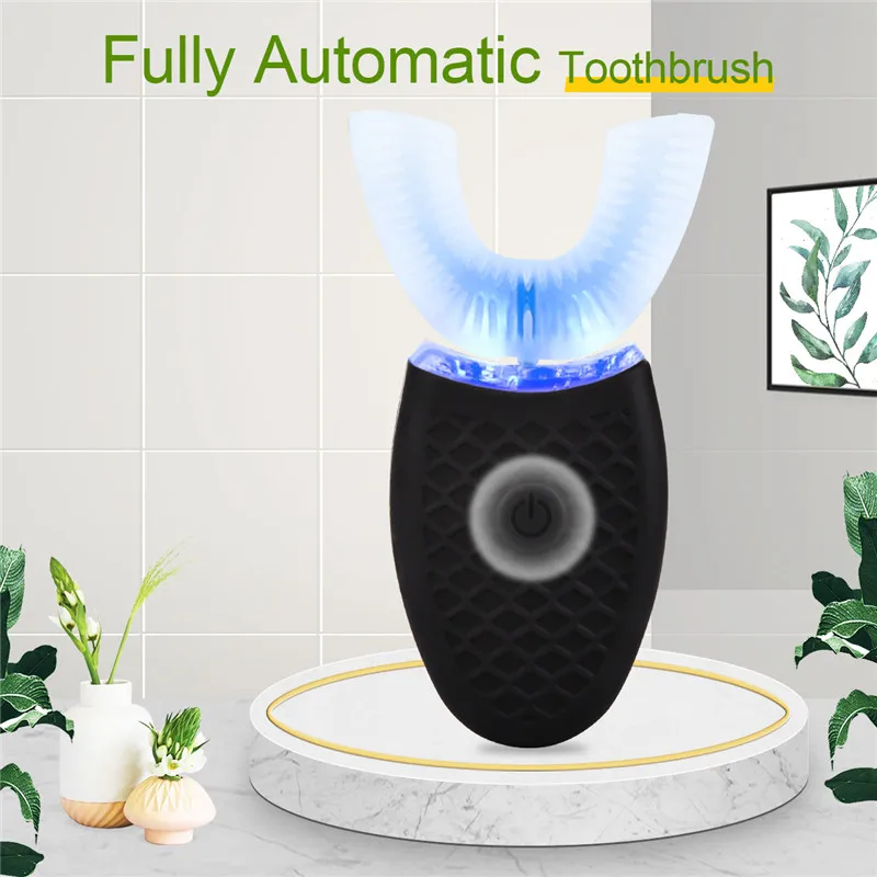 

Ultrasonic Wave Electric Toothbrush Nano Automatic Silicone U shape Toothbrush Wireless Waterproof Toothbrush with Blue Light 31
