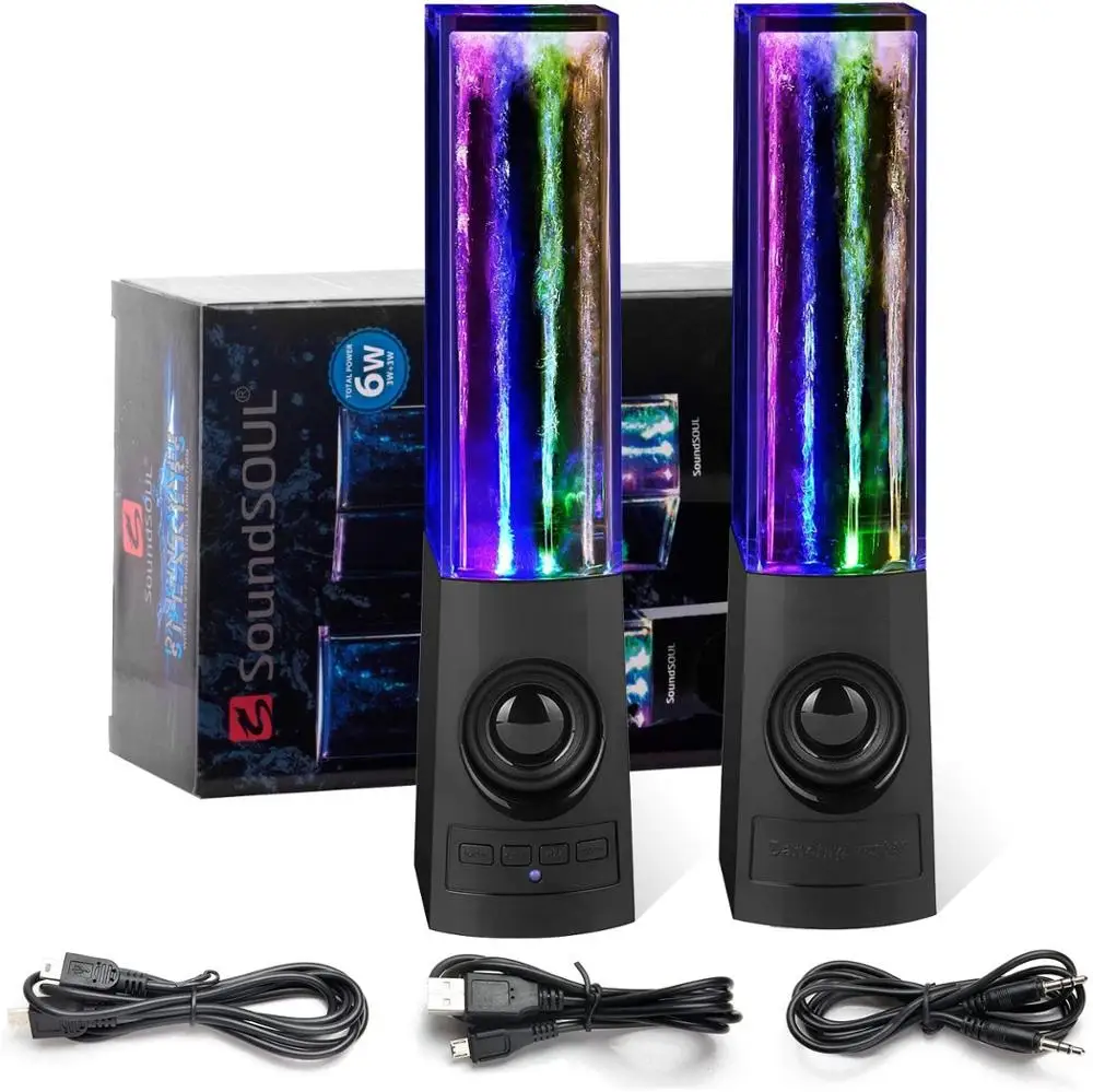 2 Bluetooth-колонки танцующие на воде Беспроводная колонка s светильник Show для