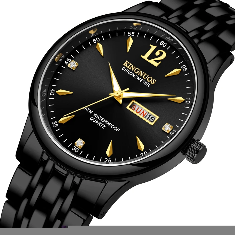 2020  KINGNUOS Luxury Men's Watch 30m Waterproof Date Clock Male Sports Watches Men Quartz Wrist Watch Relogio Masculino