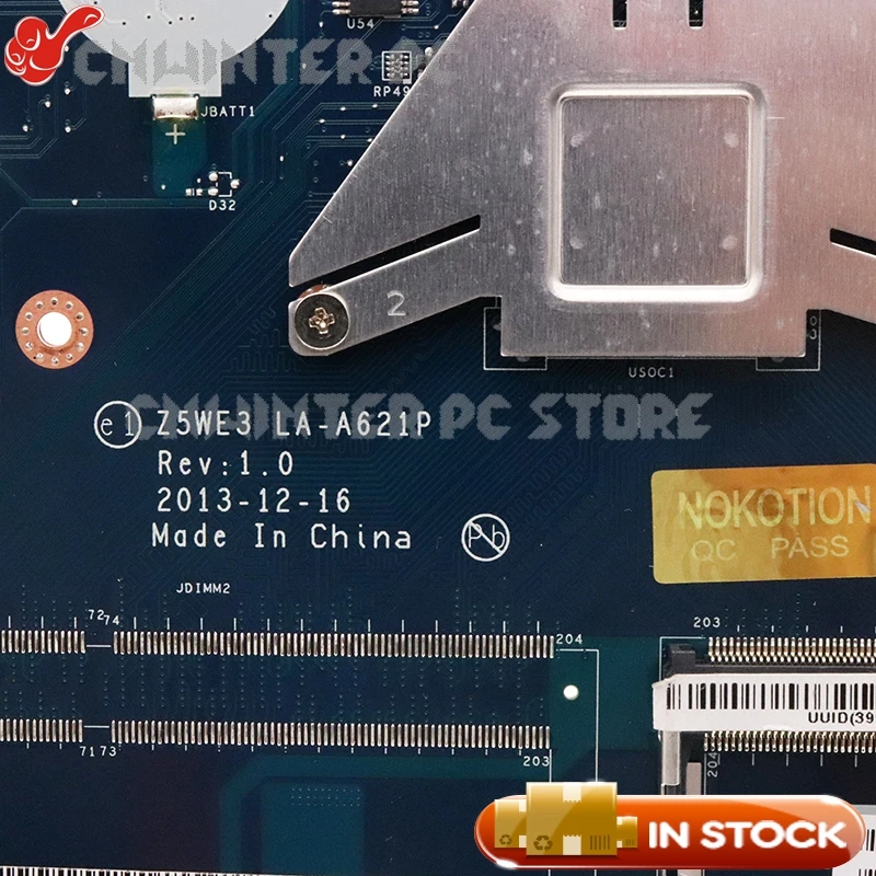 Материнская плата NOKOTION для ноутбука Acer aspire E1 510 материнская Z5WE3 LA A621P DDR3L с