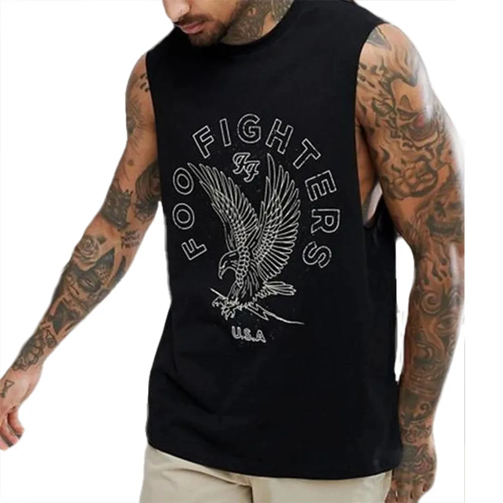 

Western Style Vest Spring Summer Fashion Loose Casual Simple Thin Designer Printing Letter Round Neck Sleeveless 2021