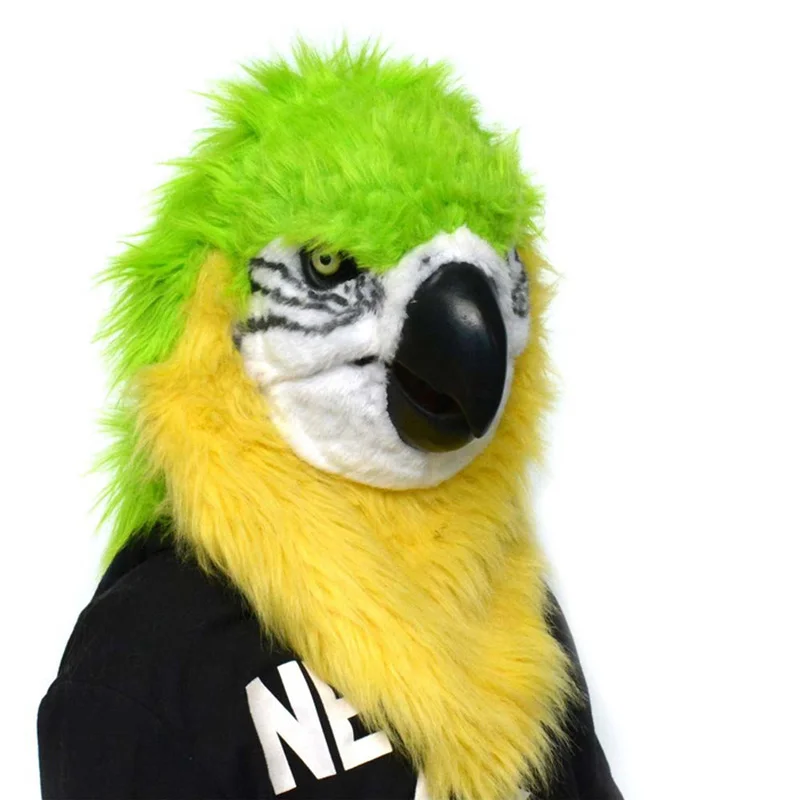 

Custom New Parrot Helmet Bird Animal Mask Halloween Party Cos Mascot Toy Tide