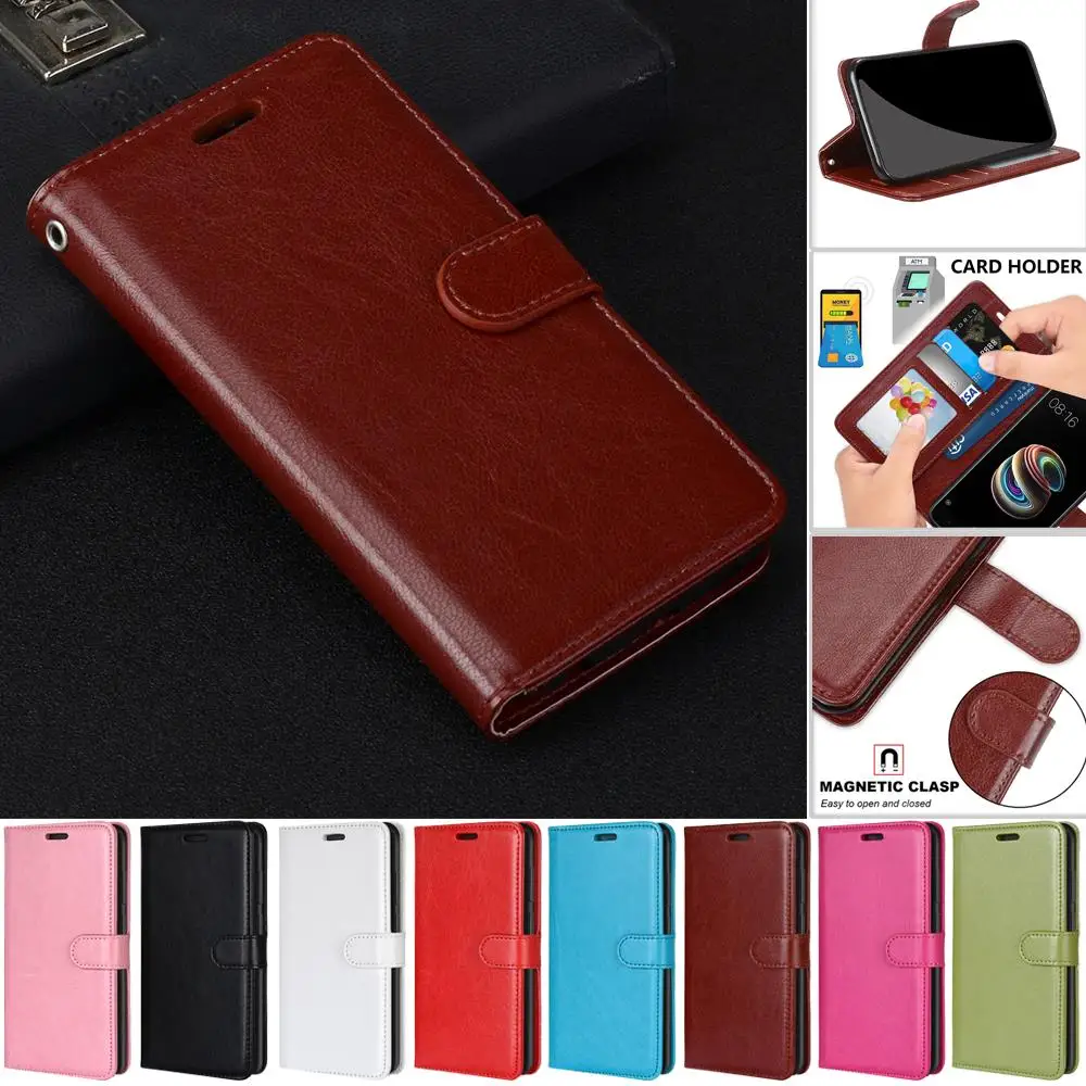 Роскошный чехол для ZTE Blade 20 Smart A3 A5 A7 2019 L8 A7s флип кейс кожаный бумажник Cover Fundas