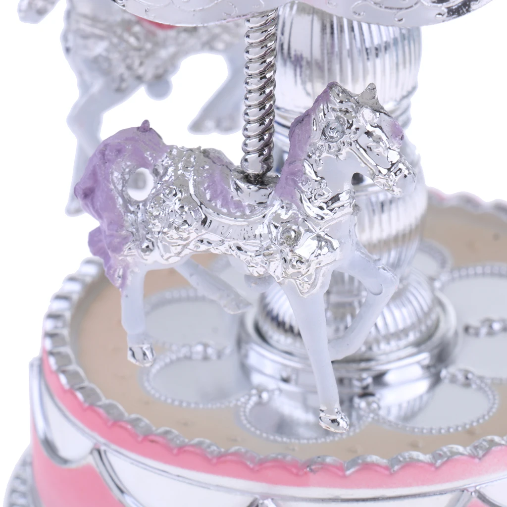 Винтажная вращающаяся Музыкальная шкатулка со светодиодсветильник кой