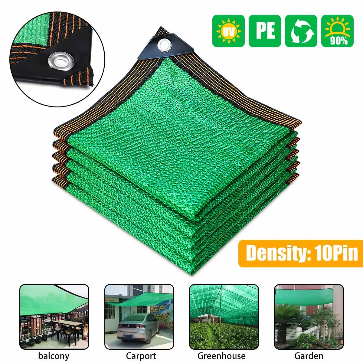 

PE Anti-UV Sunshade Net Outdoor Garden Sunscreen Cloth Car Sunblock Shade Cover Plant Greenhouse Cover 95% Shading Rate