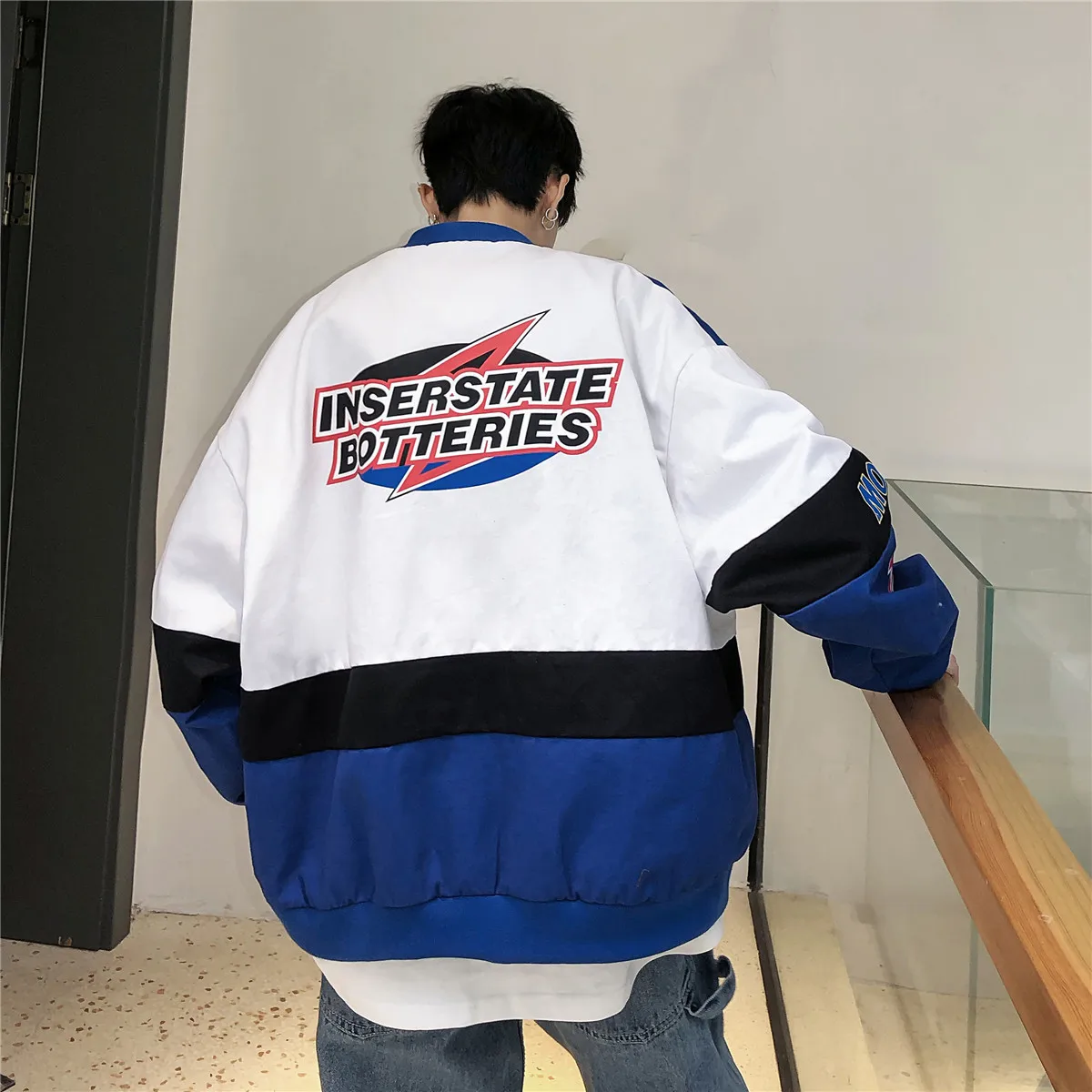 2021 New Men's Patchwork Street Clothes Bomber Jacket Autumn Pilot Harajuku Hip Hop Windbreaker | Мужская одежда