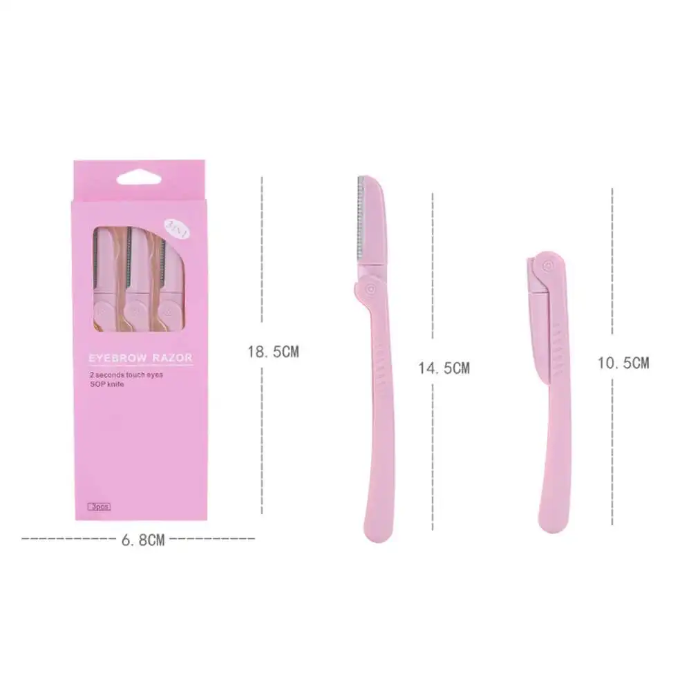 

3pcs Portable Facial Eyebrow Trimmer Armpit Hair Removal Beauty Face Eye Brow Makeup Accessories Tool
