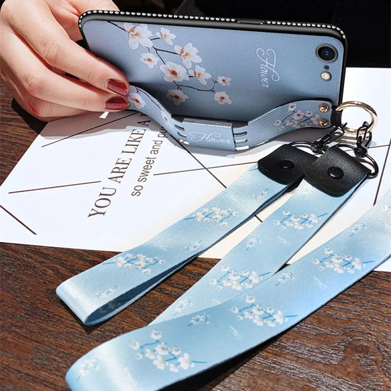 Ювелирное бриллиантовый шейный ремешок для запястья чехол Oppo R17 F11 Realme 3 Pro X lite