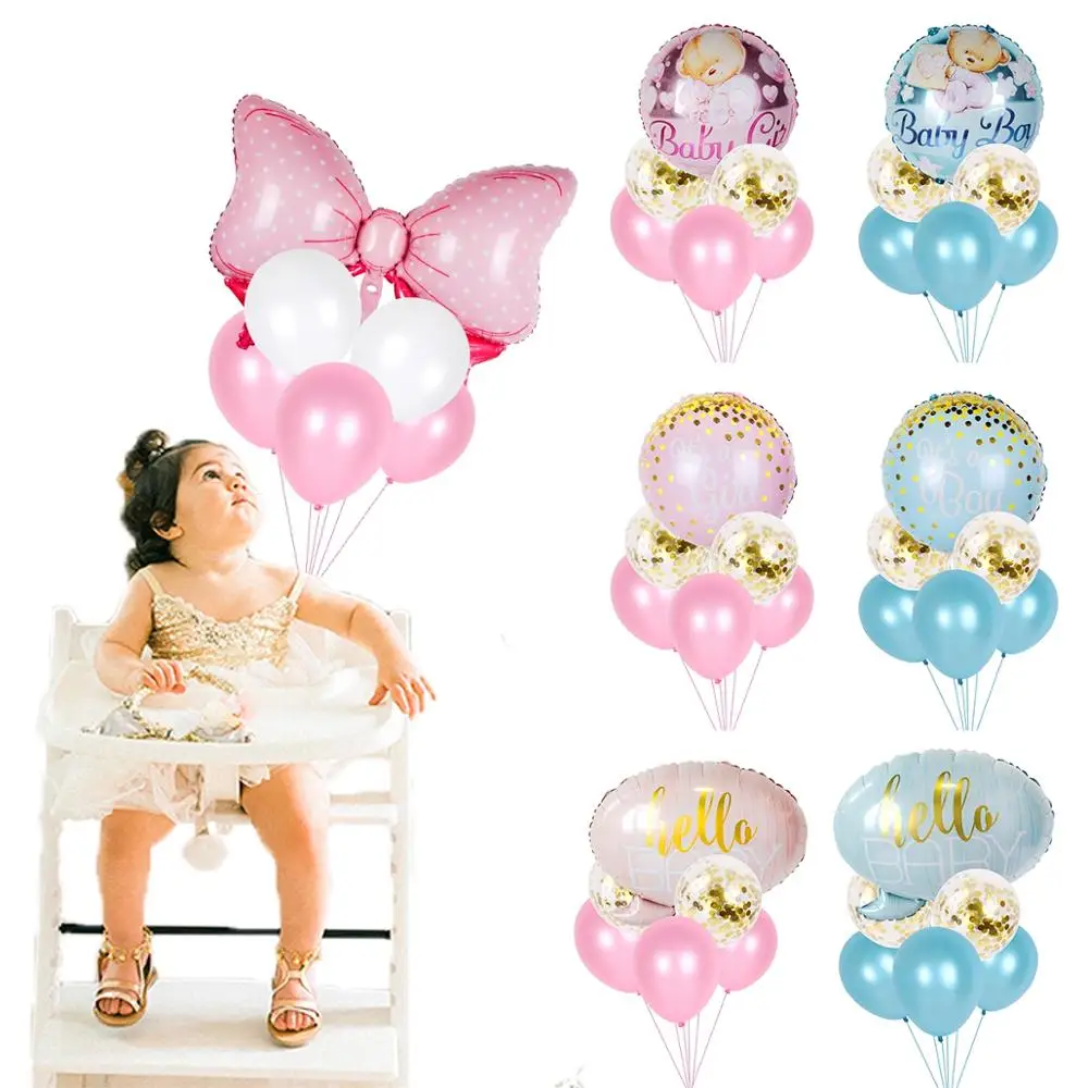 

PATIMATE Baby Pink Blue Birthday Balloons 1st Birthday Party Decorations Kids Its A Boy Girl Baby Shower Decor BabyShower Favors
