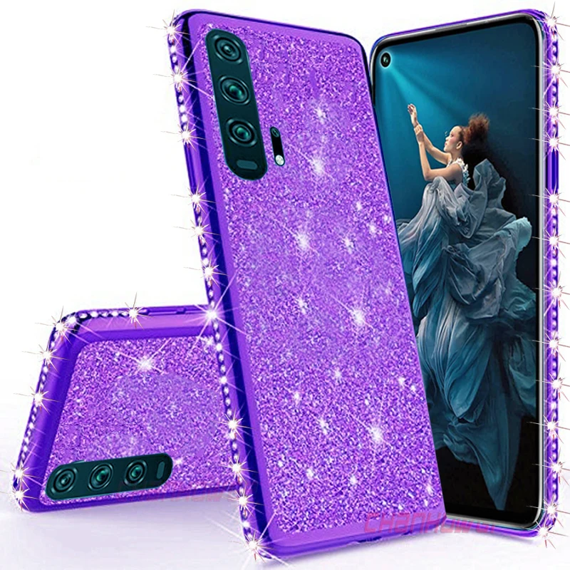 Блестящий Алмазный чехол для Huawei P40 P30 Lite E Y7P Y9 Prime Honor 30 20 9X Pro 20i 10i 10 Nova 5T Mate мягкий