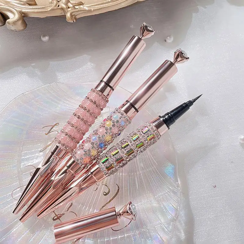 Kakashow Star Diamonds Smooth Eye Pen Waterproof Anti-sweat Fast Drying Makeup Beginners Soft Head Eyeliner TSLM1 |