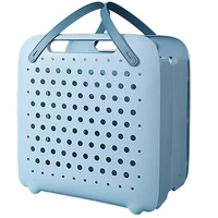folding flexible plastic laundry washing basket with handles bin wall mounted clothes storage hamper organizer