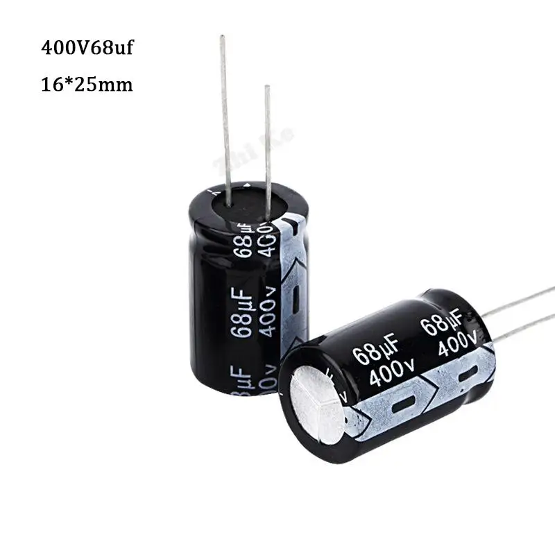 

5PCS Higt quality 400V68UF 16*25mm 68UF 400V 16*25 Electrolytic capacitor