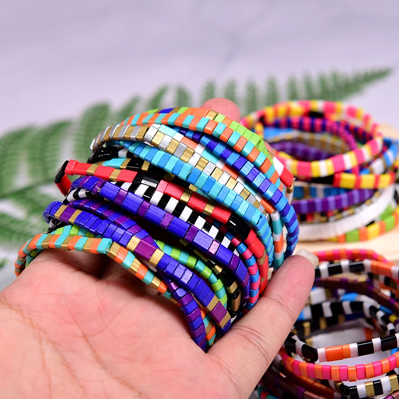 

Miyuki Bracelet For Women Rainbow Bracelets Handmade Pulseira Mujer Moda 2020 Femme Tila Beads Jewelry Colorful Bohemian