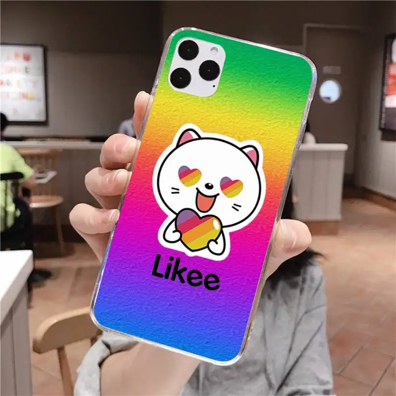 

Likee Cute cartoon cat love heart Luxury Phone Cover for iphone 12 pro max 11 pro XS MAX 8 7 6 6S Plus X 5S SE 2020 XR cover
