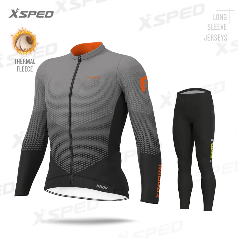 Normal Cycling Set Джерси с длинным рукавом, одежда для велоспорта Aleing, зимняя мужская велосипедная форма, термо флис, профессиональная команда, мужской теплый костюм для велоспорта, комбинезон, комплект - Цвет: Normal Cycling Set