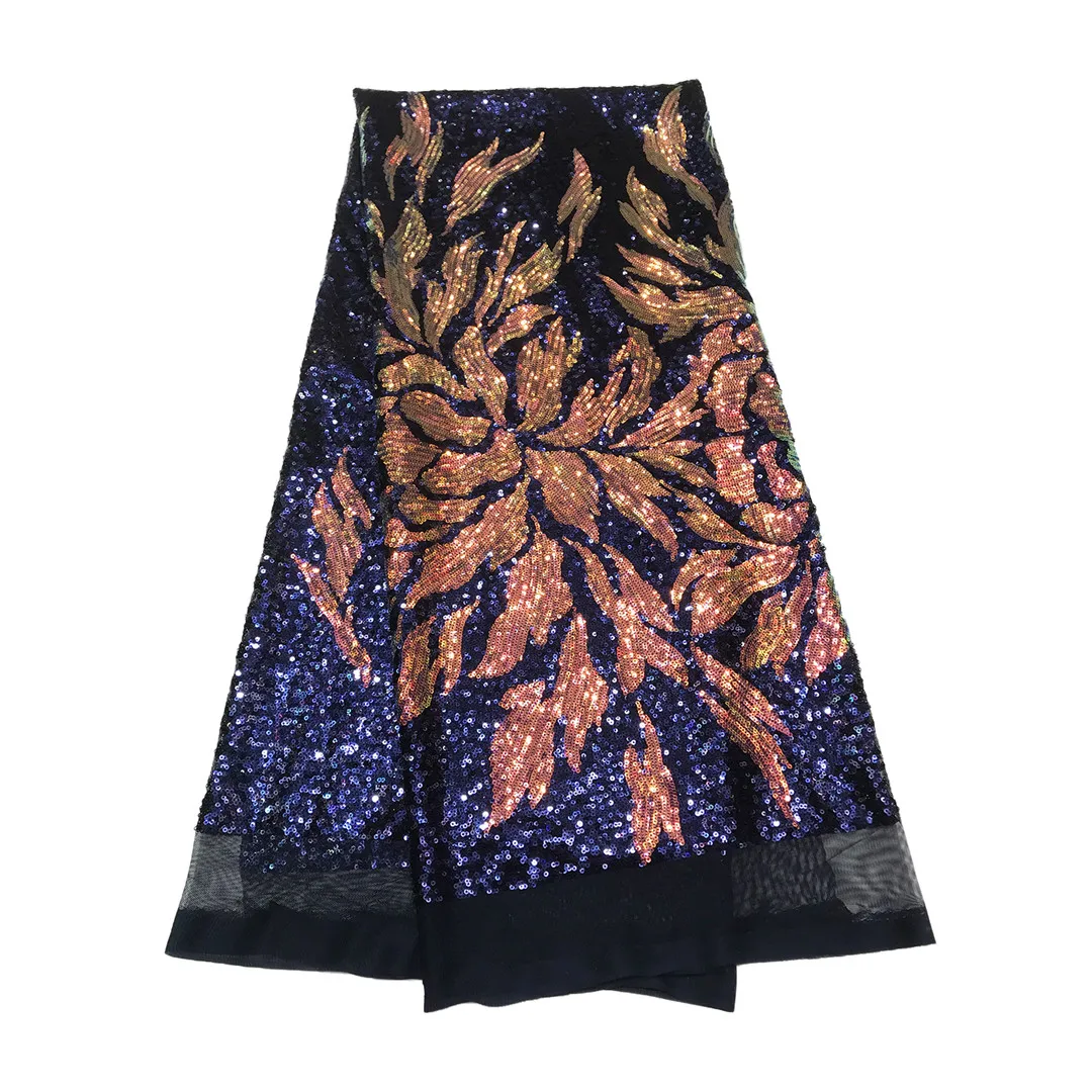 Кружевная ткань с пайетками 2020 африканский тюль кружевная вышивкой Африканское