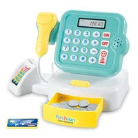 4types learning educational cashier kids pretend play gift counter cash register toy simulated model supermarket house role b