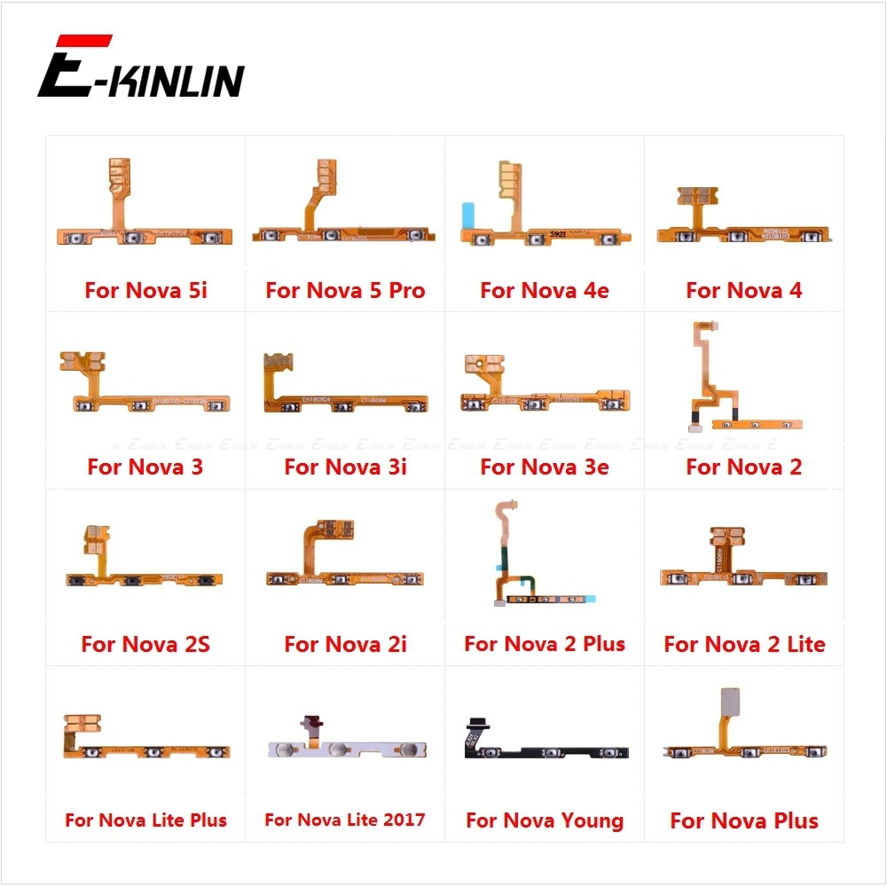 

Switch Power ON OFF Button Flex Cable For Huawei Nova 5i 5 Pro 4e 4 3 3i 3e 2 2S 2i Plus Lite 2017 Young Mute Silence Volume Key