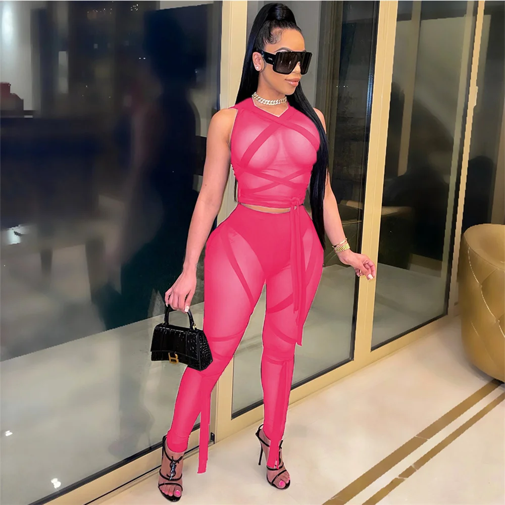 Лентами Прозрачная сетка 2 шт наборы для ухода за кожей Женская одежда клуба